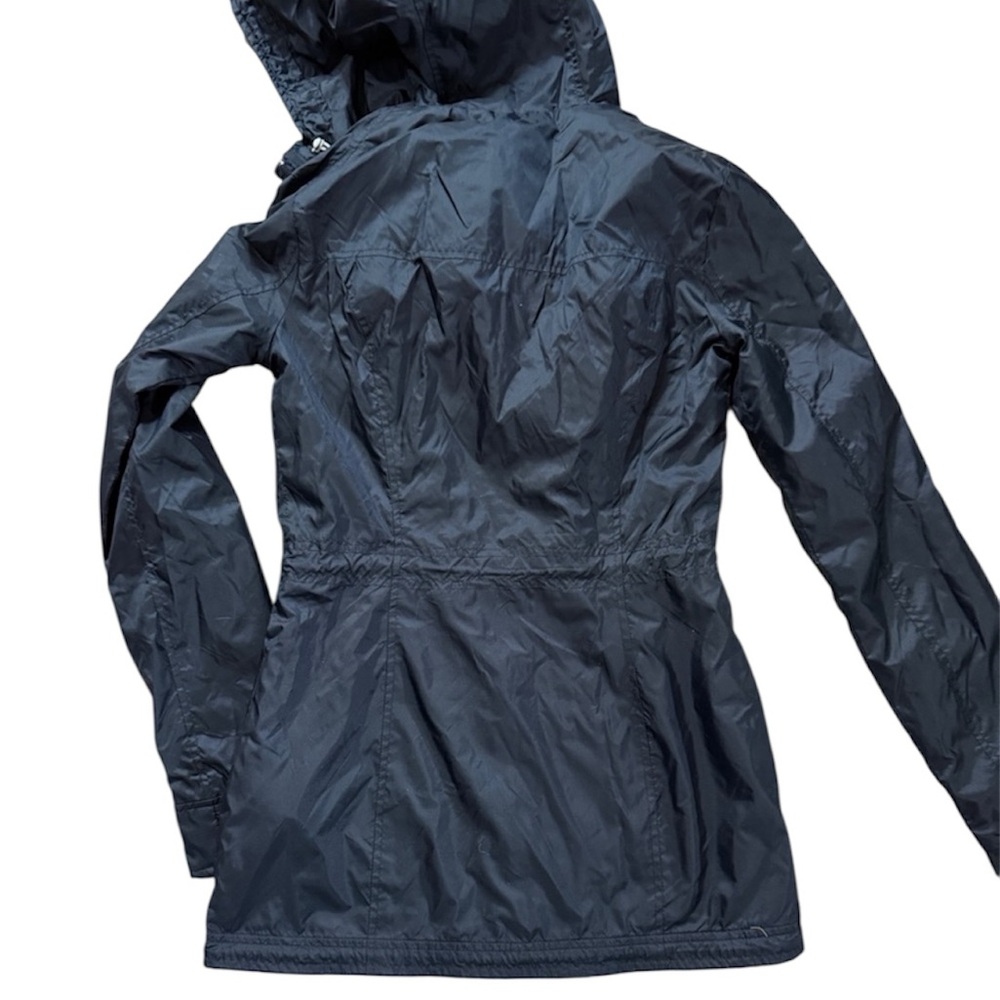 Abercrombie & Fitch Navy Hooded Windbreaker Rain Coat Jacket - XS - Picture 3 of 6